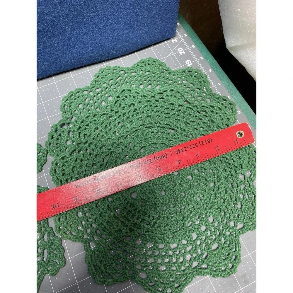 12 Pieces Hand Crochet Lace‎ Doily Cotton Coasters Table Mats